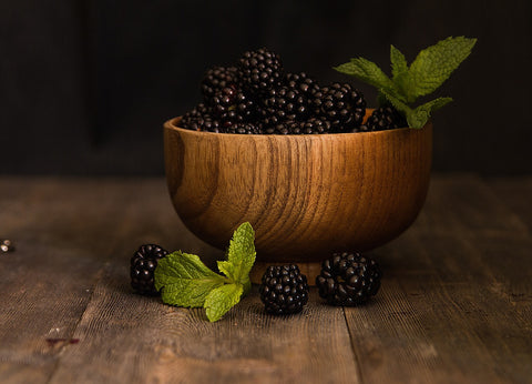 blackberries in a bowl - The Little Lark blog, Alder & Alouette