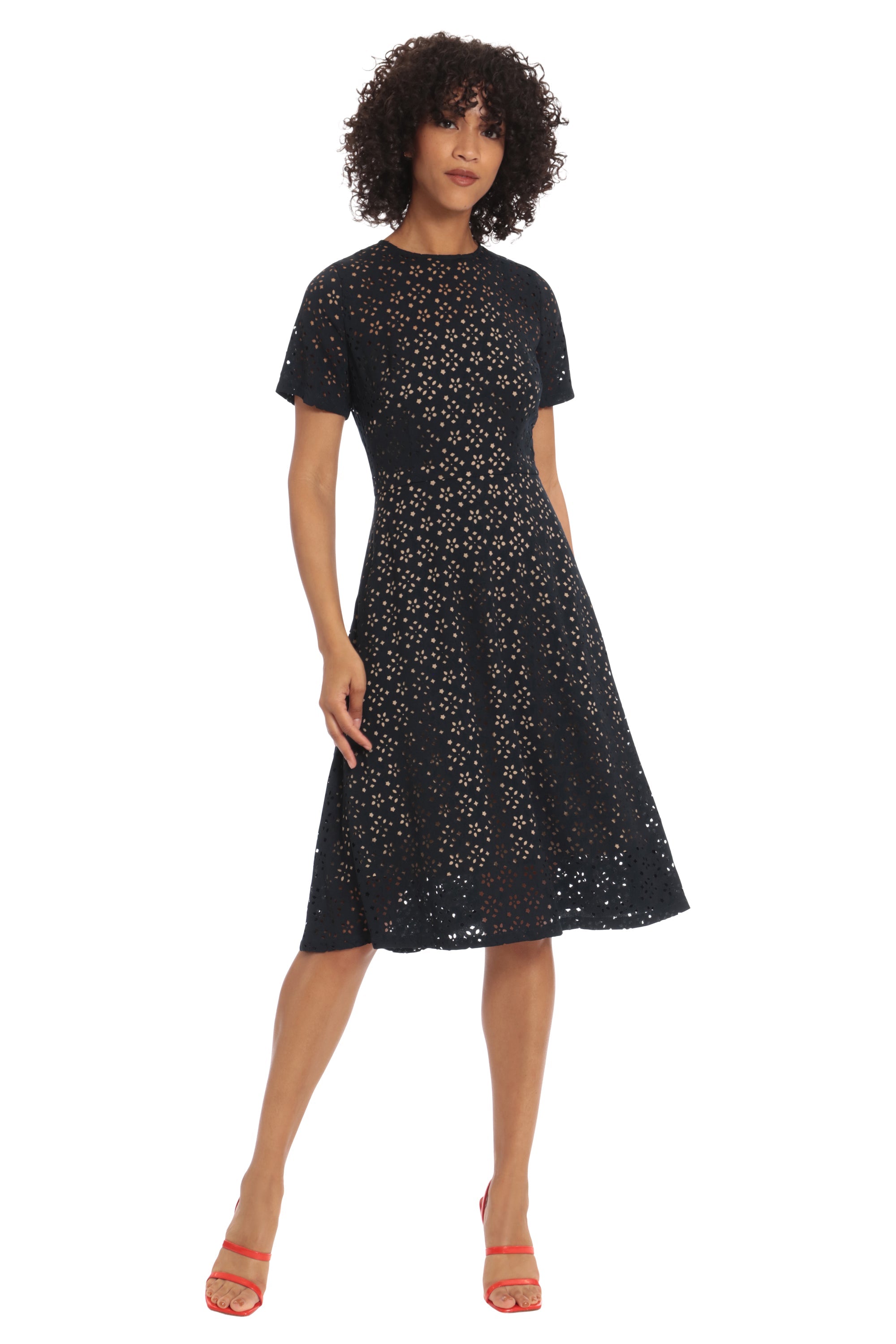 www.kalonwomen.in 690/- Purchase through our website. Georgett printed puff  sleeve flare midi dress , lining and back knot attached. Leng