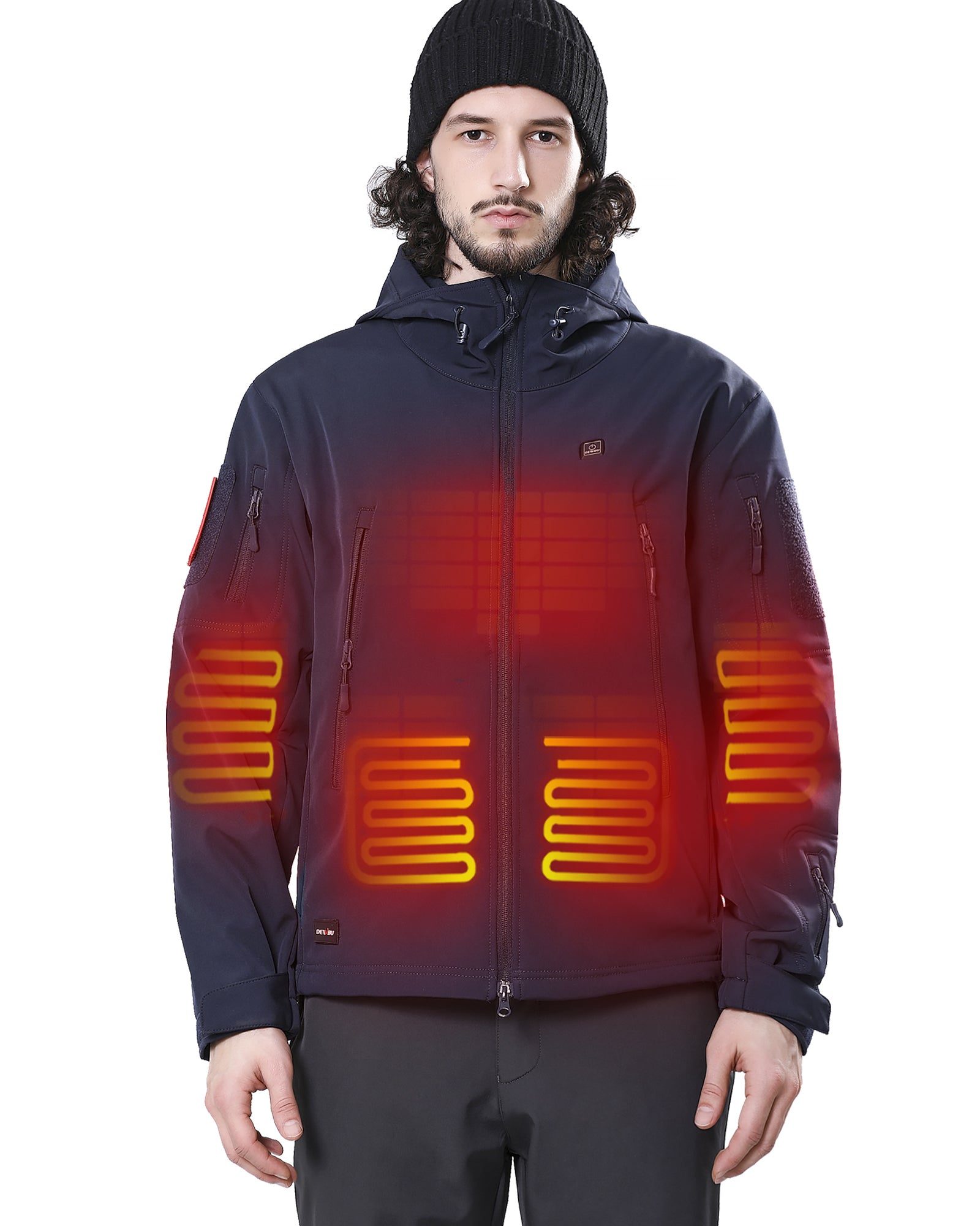 DEWBU® Men's Soft Shell Heated Jacket With 12V Battery Pack