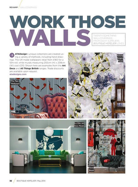 Boutique Hotelier Magazine features murals by ATADesigns