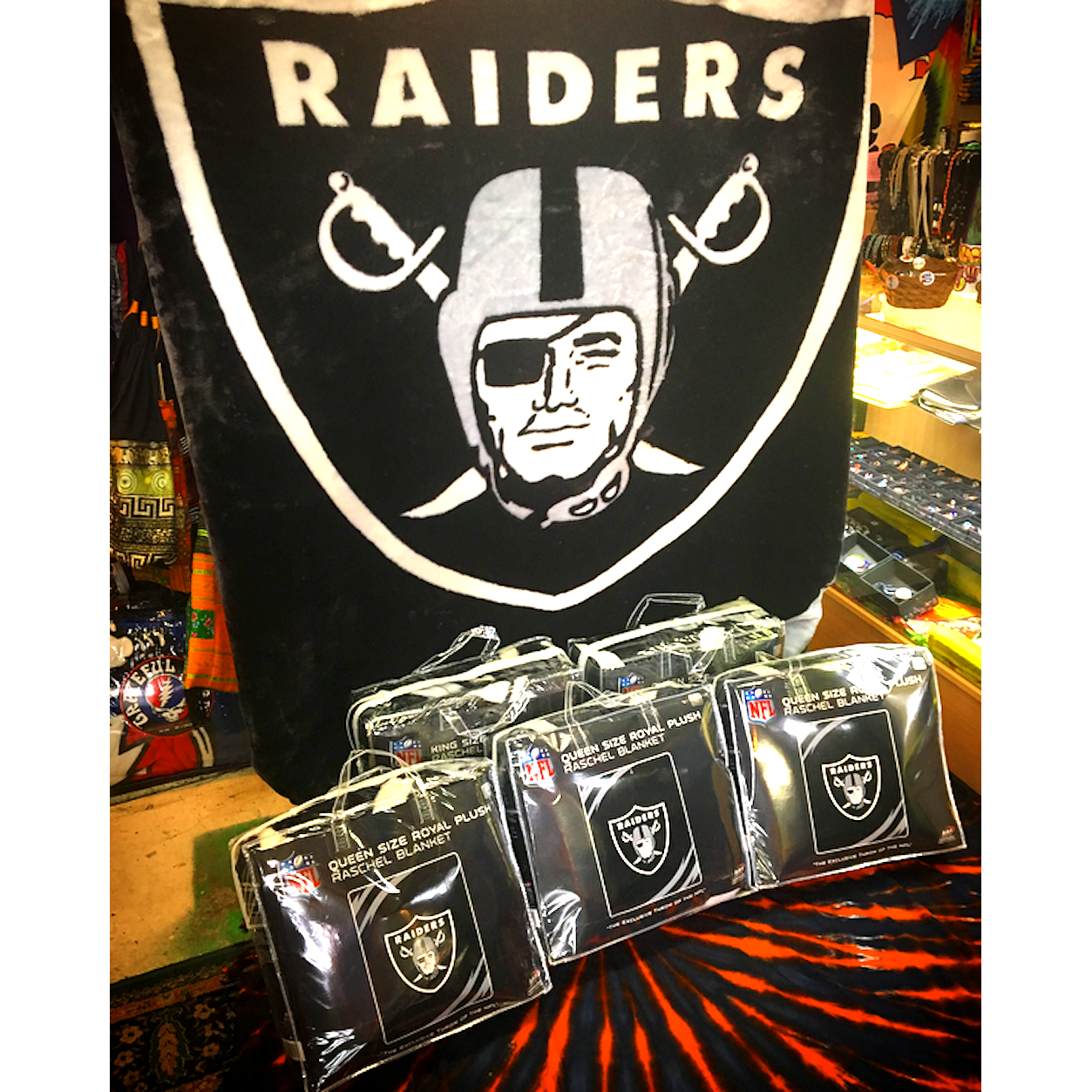 NFL Oakland Raiders Blanket Fleece Tie Blanket by gmalib327