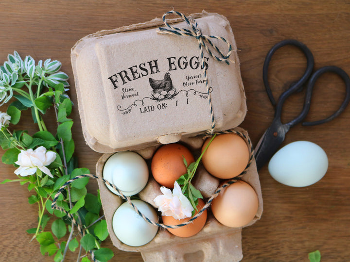 Egg Stamper for Chicken Eggs, Egg Stamps for Fresh Eggs, Farm Fresh Egg  Stamp, Egg Stamps for Fresh Eggs Personalized, Custom Chicken Mini Egg  Stamp Complete Rubber Stamp, Farmhouse Decor Gift Pattern