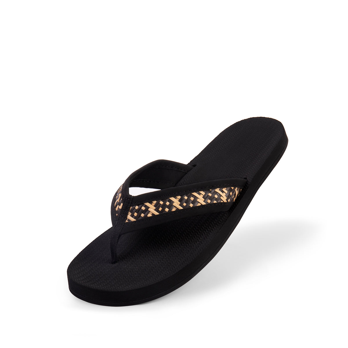 Indosole Women's Flip Flops — Color Combo Black / Sea Salt