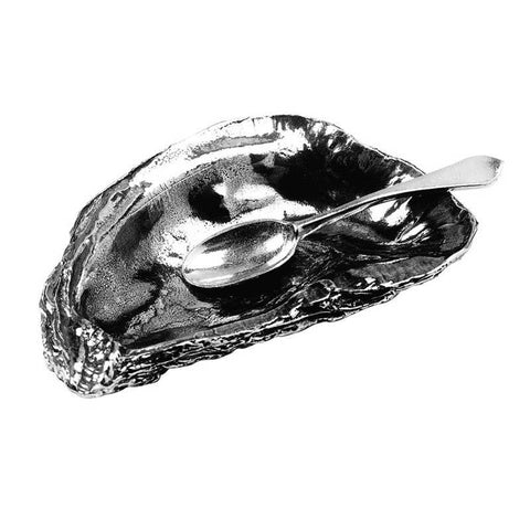 Oyster Shell Salt Cellar and Spoon Set