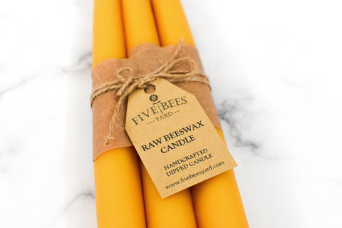 beeswax taper candles