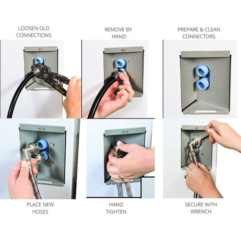 Steps to replace washing machine hoses