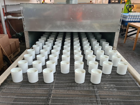 Crosskey Avenue candles being made on factory line