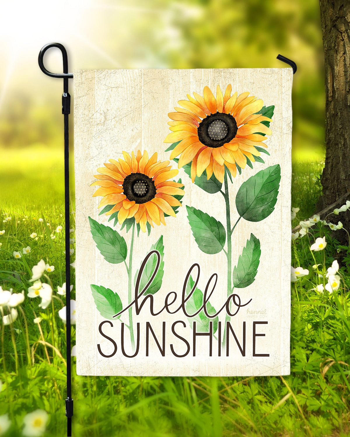 Hello sunshine summer garden flag - Hennel Paper Co.