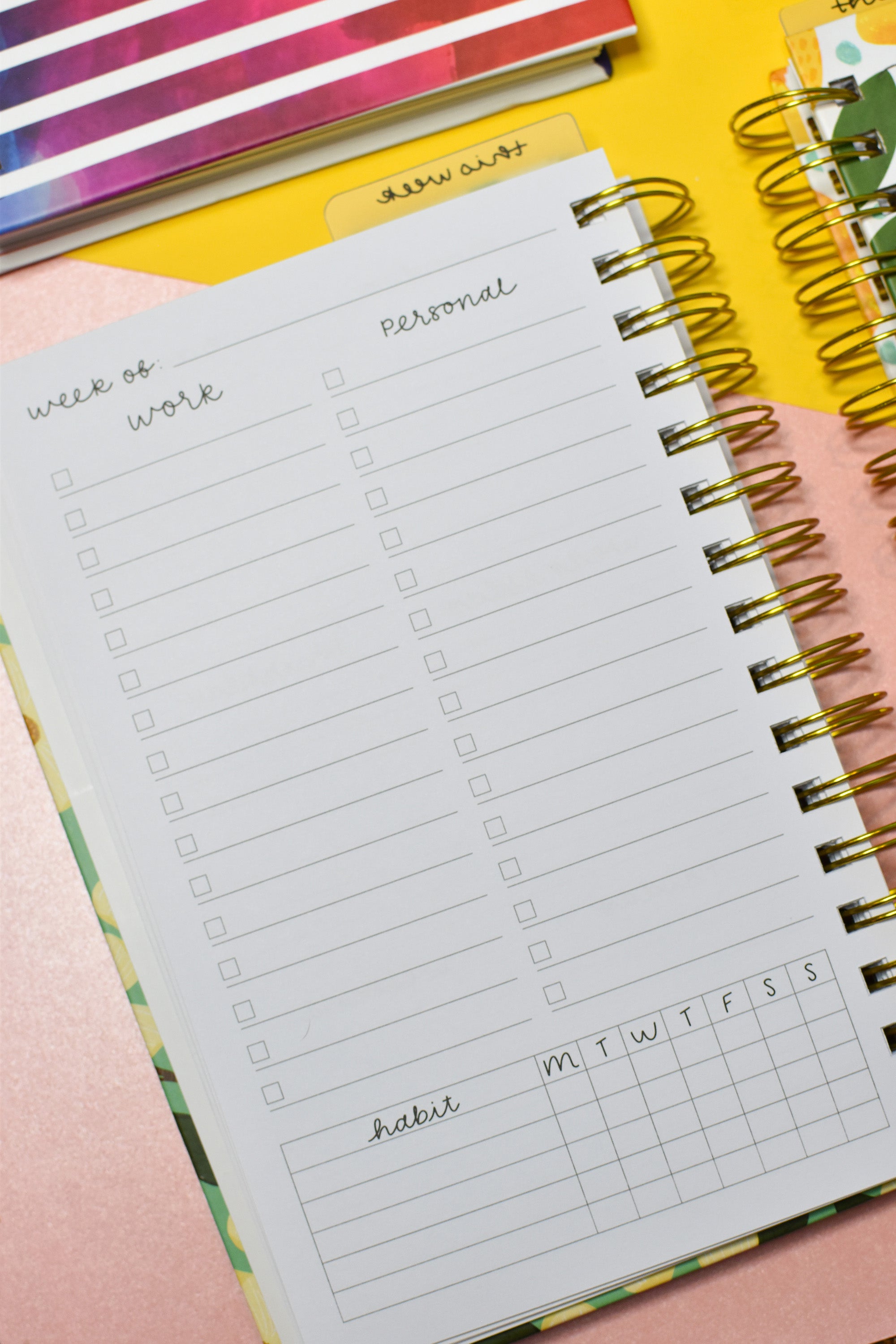 Weekly Undated Planner with Habit Tracker by Hennel Paper Co.