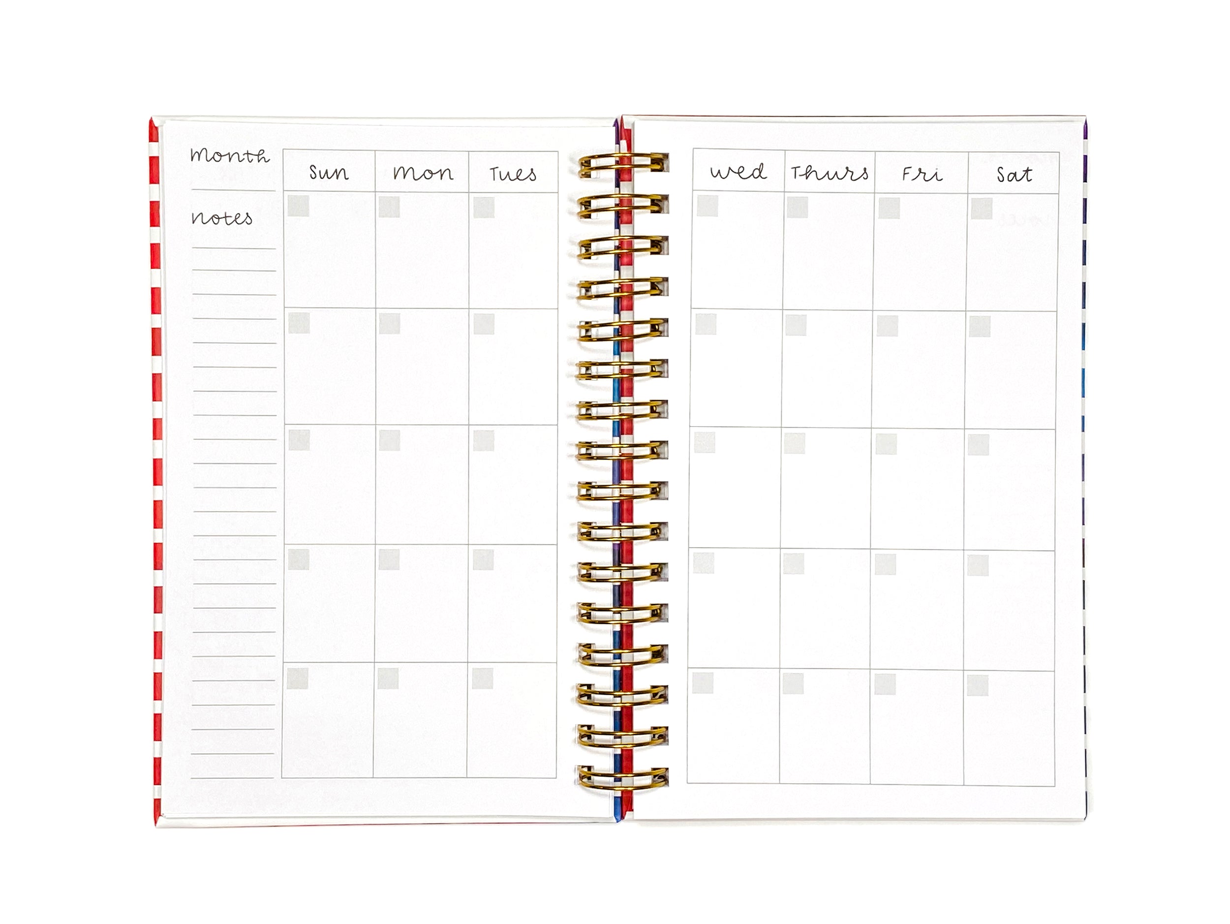 Undated Weekly Planner Month View by Hennel Paper Co