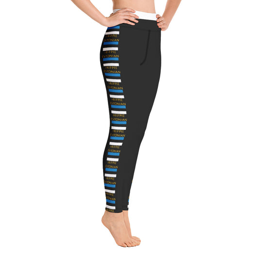  Yoga Pants High Waist Estonia Flag Leggings Womens