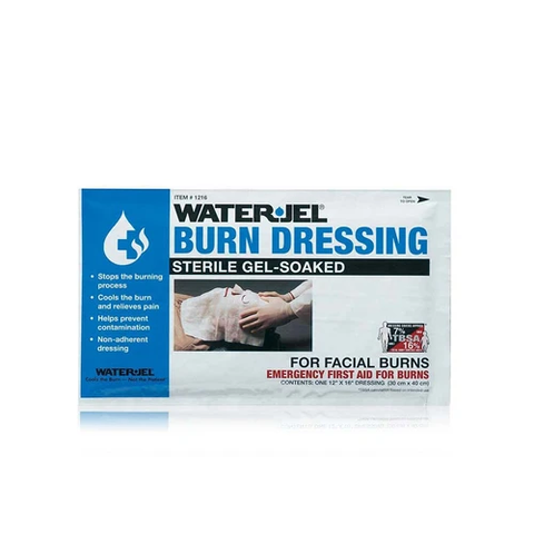 Water Jel burn dressing for facial burns 