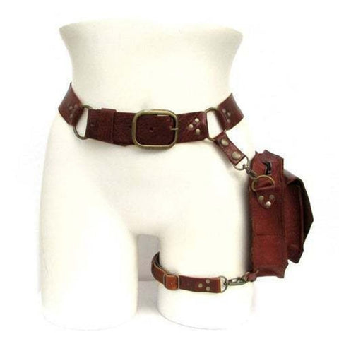 Belt Satchel Pouch Bag Side Fanny Pack Renaissance Medieval Leather ...