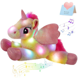 Rainbow Unicorn Light Up Plush Stuffed Animal (Size 45CM) - Best Gift Shoppers