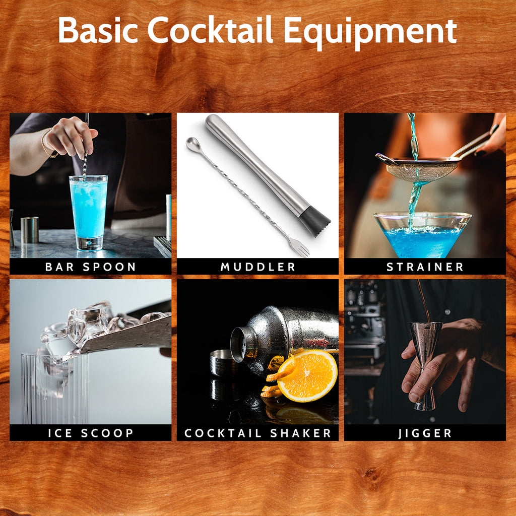 Cocktails basic equipment