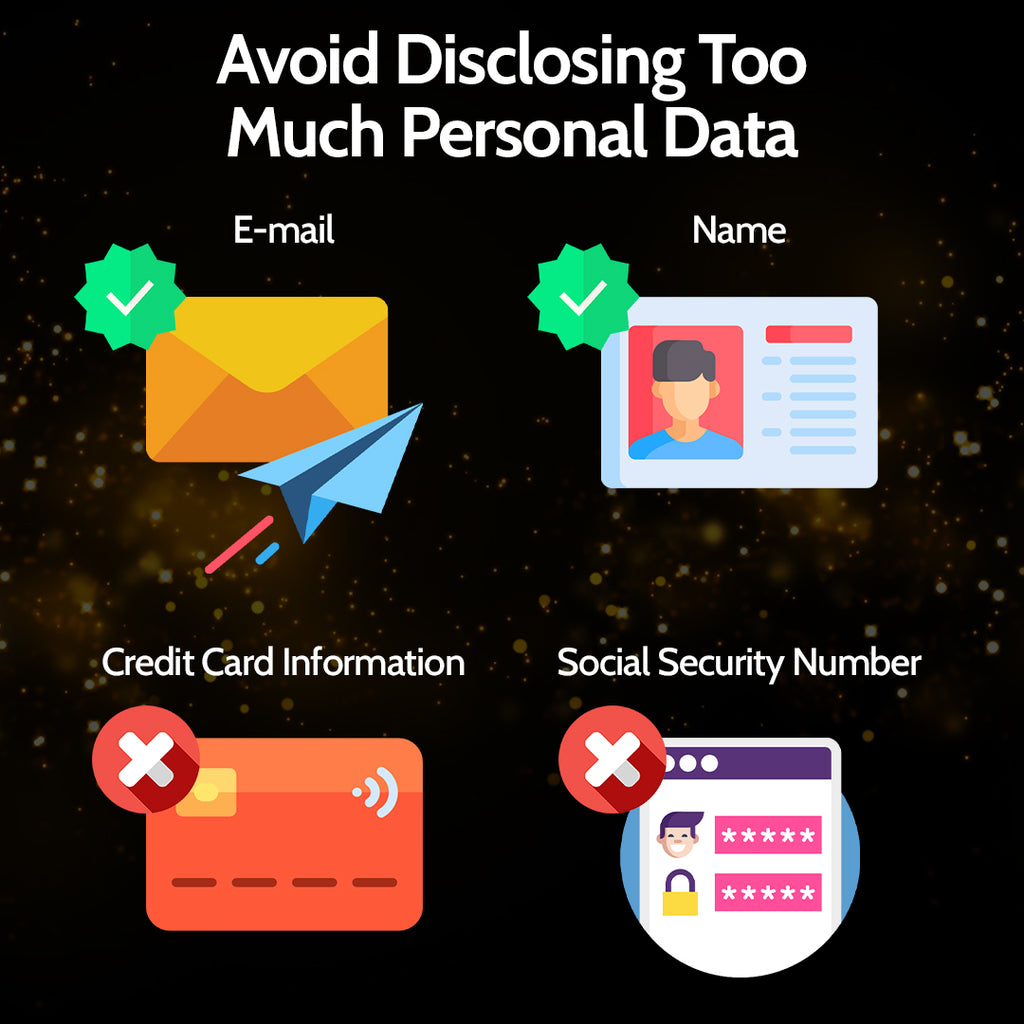 Avoid disclosing personal data