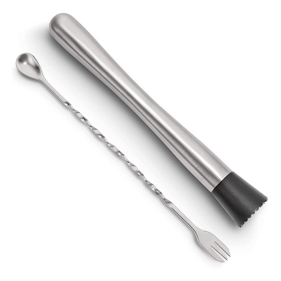 10 Inch Cocktail Muddler And Mixing Spoon Set