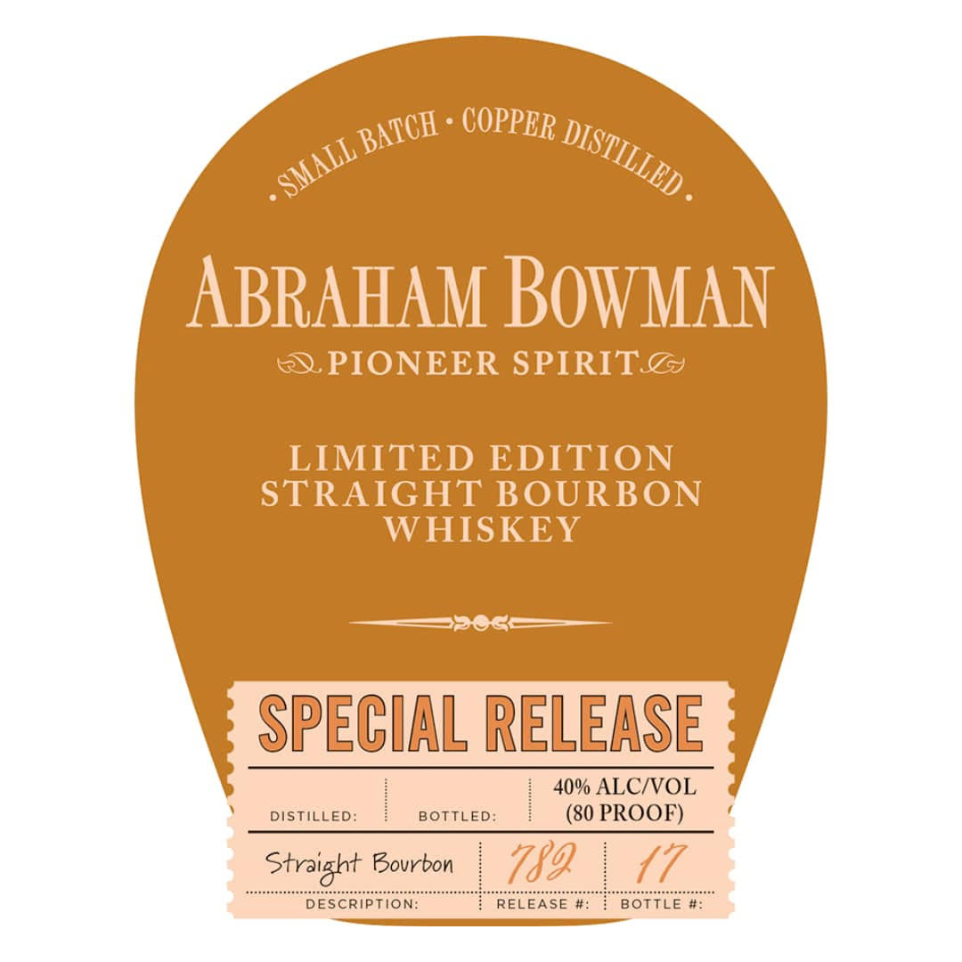 Abraham Bowman Limited Edition Straight Bourbon Whiskey