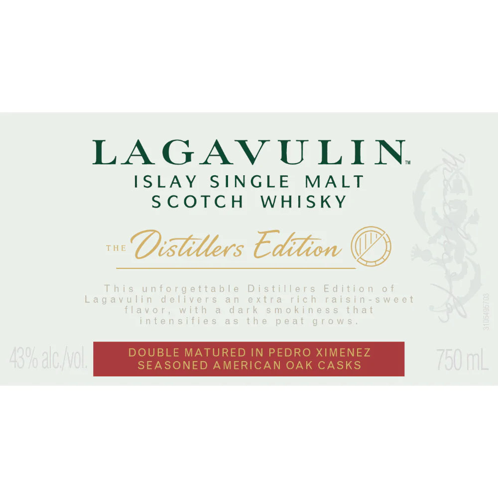 Lagavulin Distillers Edition Double Matured In Pedro Ximenez American Oak Casks 750ml