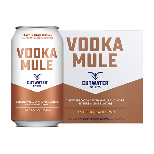 Cutwater Mule Vodka Soda Cocktail 4 Pack-12oz Can