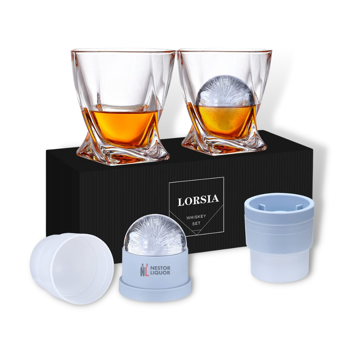 Whiskey Glass Set With Free Silicone Ice Ball Mold Maker 2.5 Sphere Drink  Party, 1 - Harris Teeter