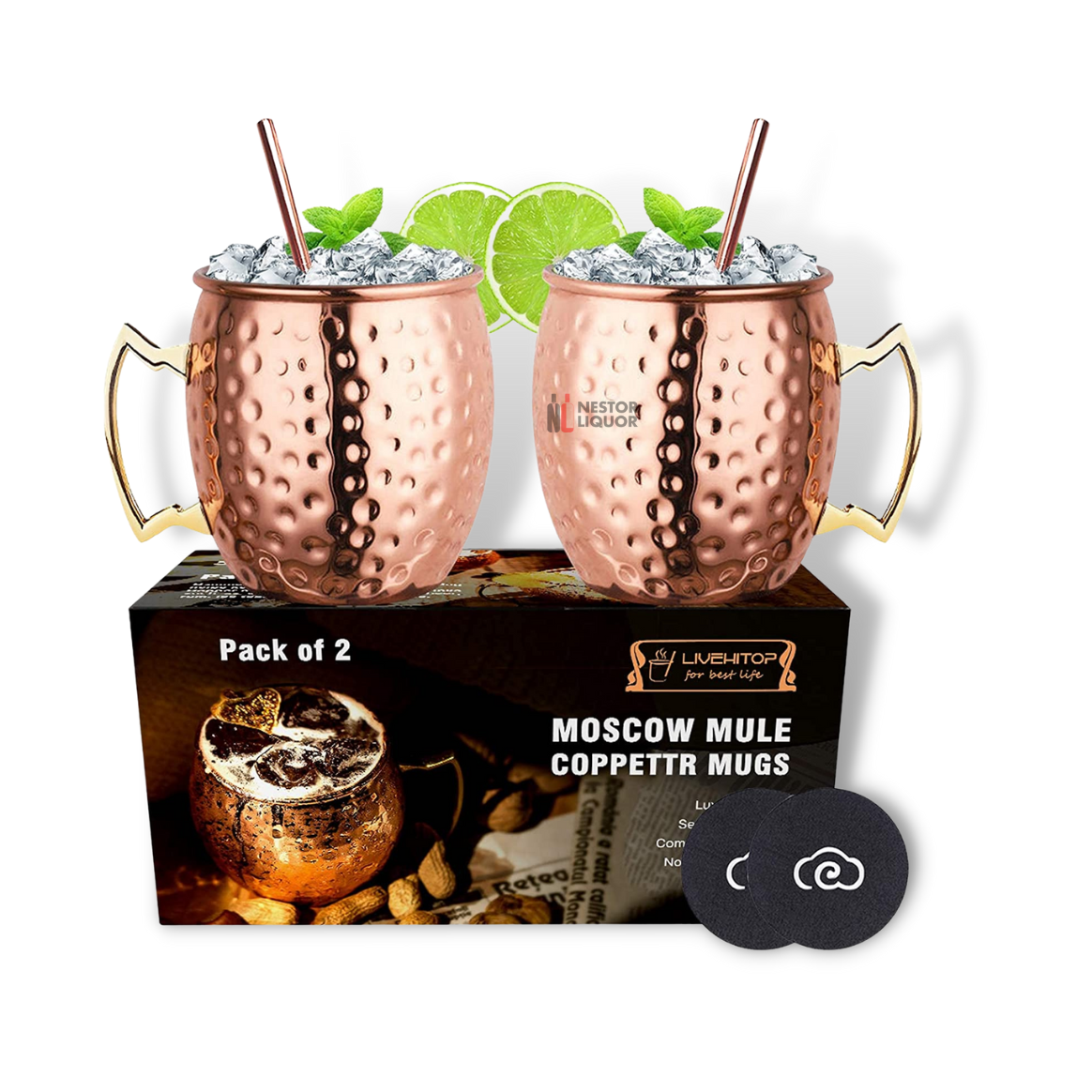 Moscow Mule Mugs Set of 2 18oz