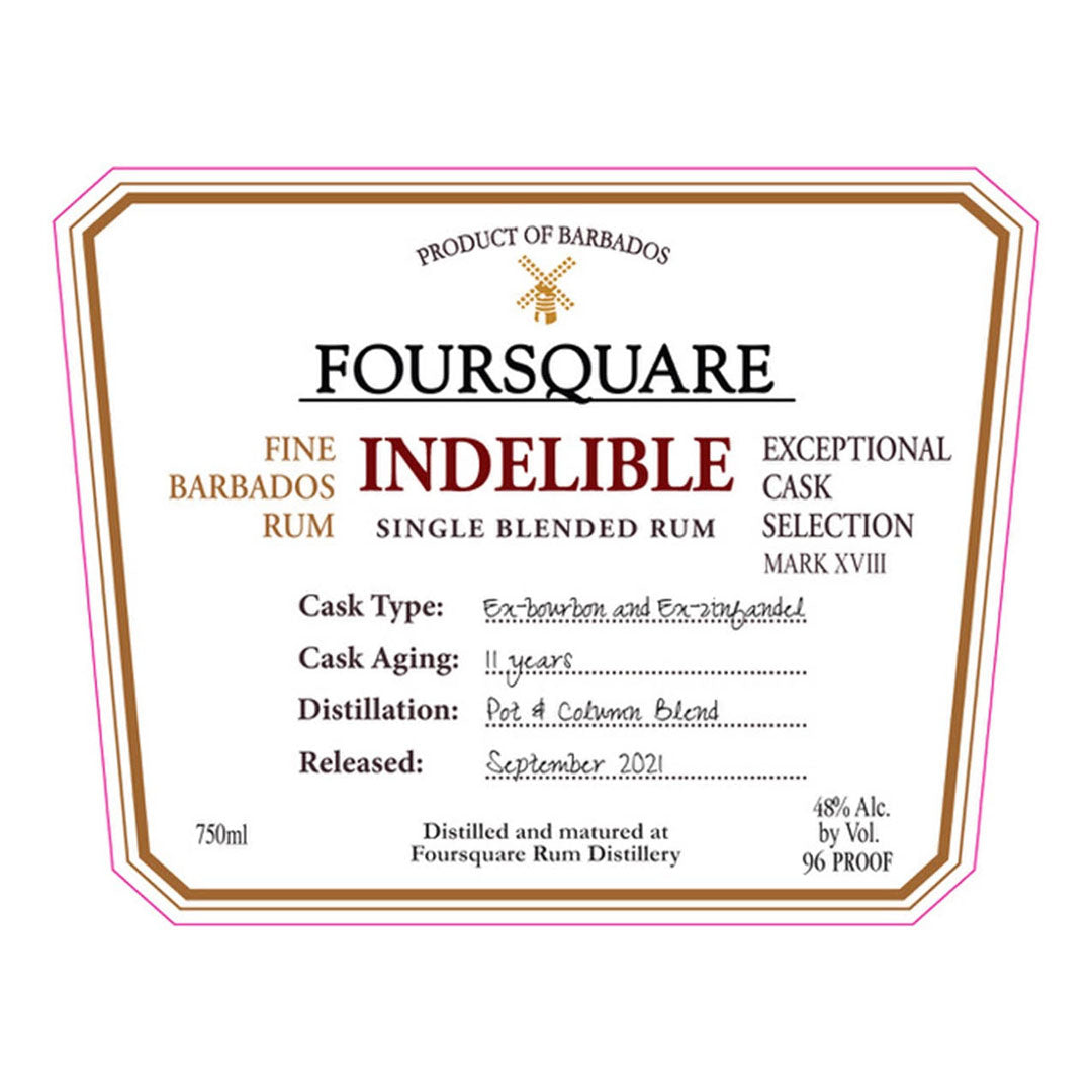 Foursquare Indelible Single Blended Rum 750ml