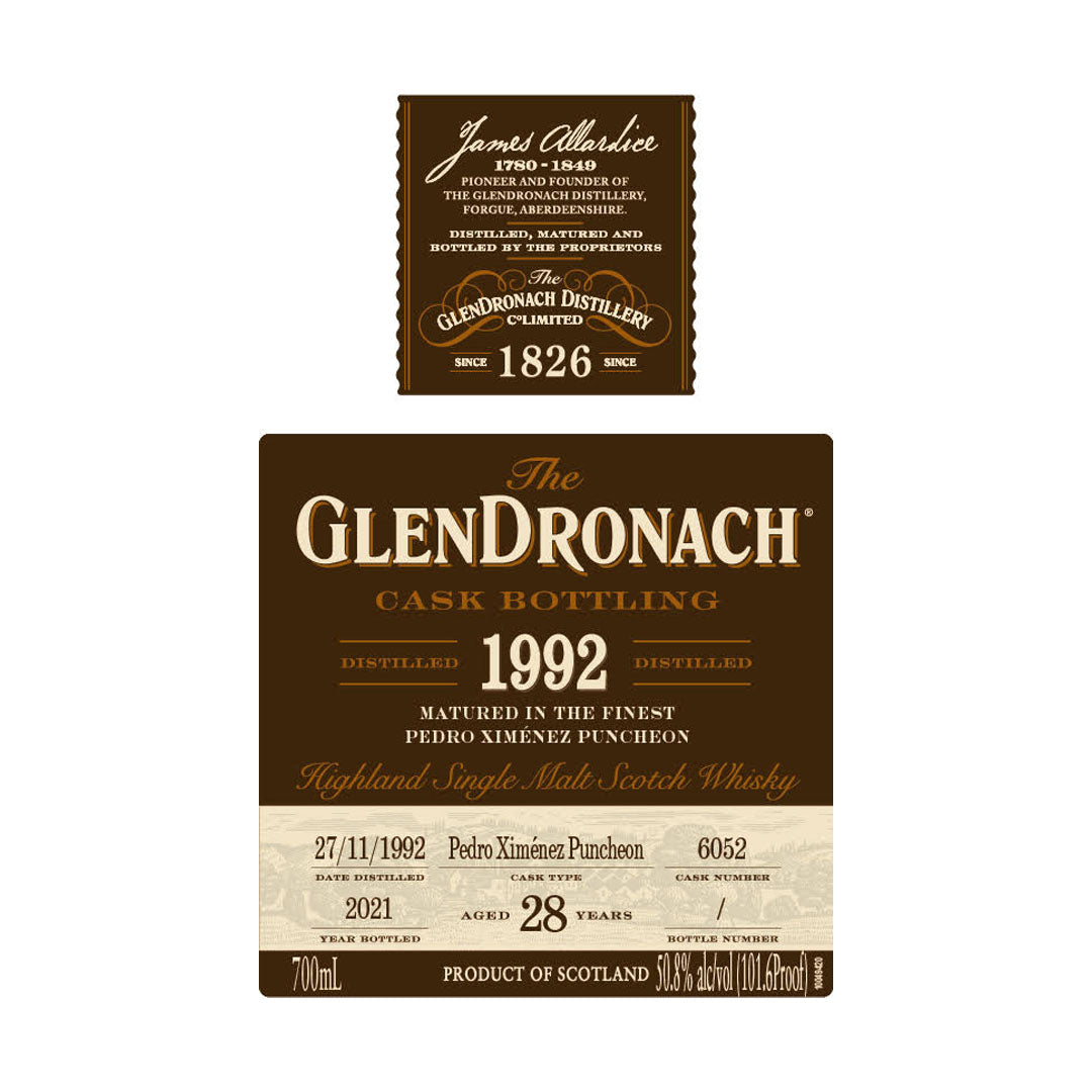 GlenDronach 28 Years Old 1992 Single Cask #6052 750ml