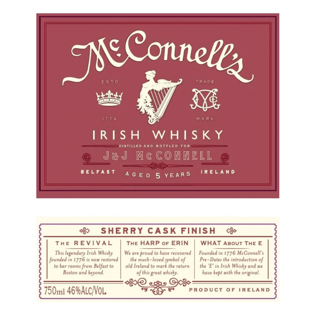 McConnellâs Irish Whiskey Sherry Cask Finish 750ml