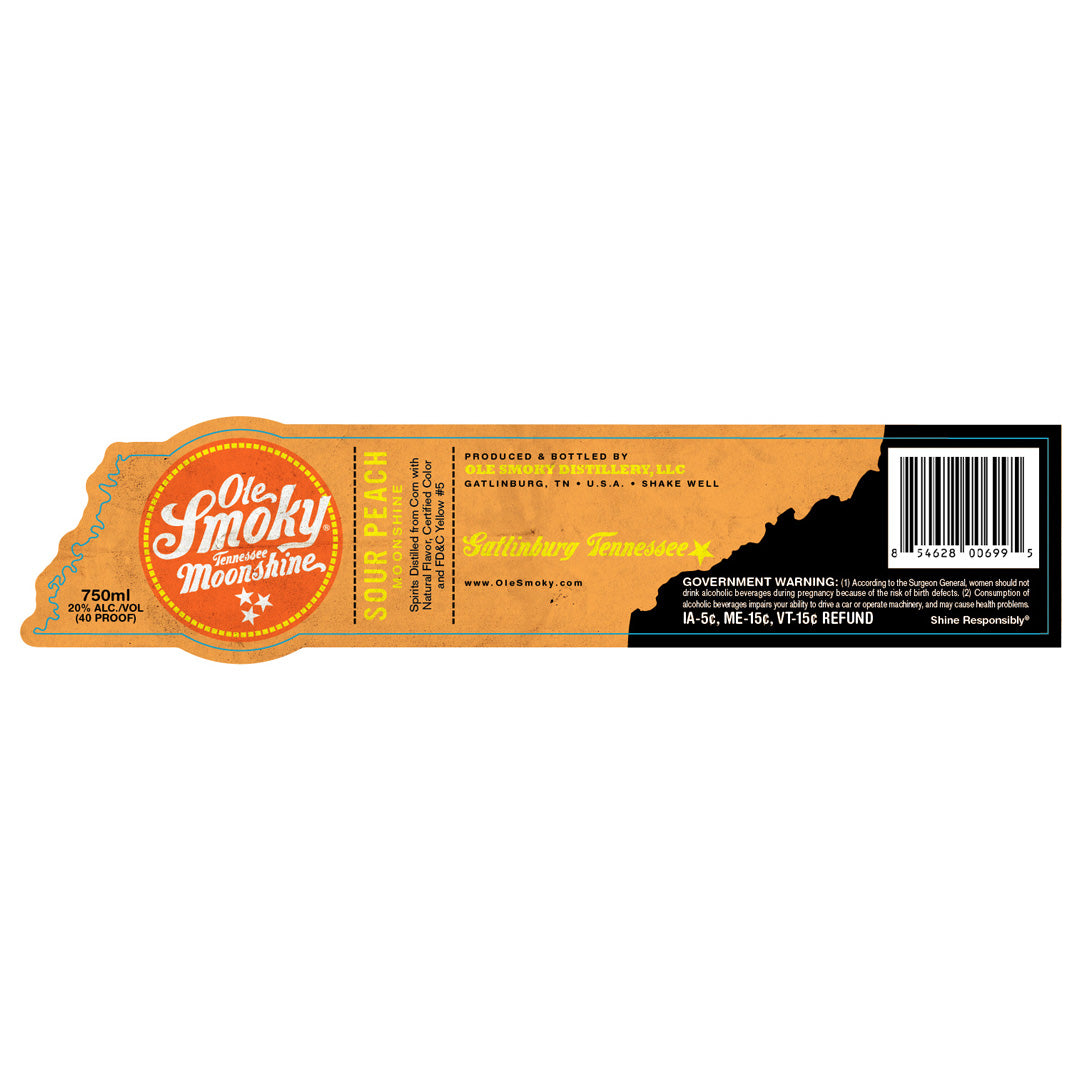 Ole Smoky Moonshine Sour Peach 750ml