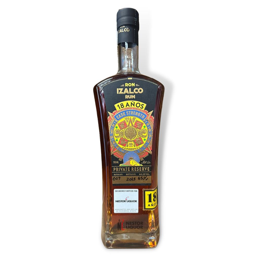 Ron Izalco 18 Year Old Cask Strength Rum Exclusively Bottled For Nestor Liquor 750ml