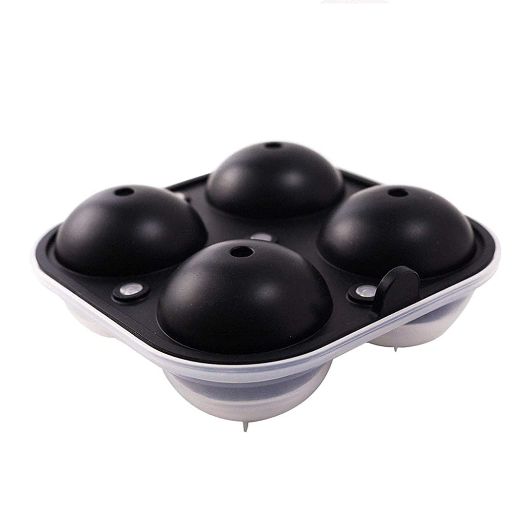 4-Pack 2.5 Large Round Ice Cube Ball Maker Molds Whiskey Cocktail Ice Ball  Tray