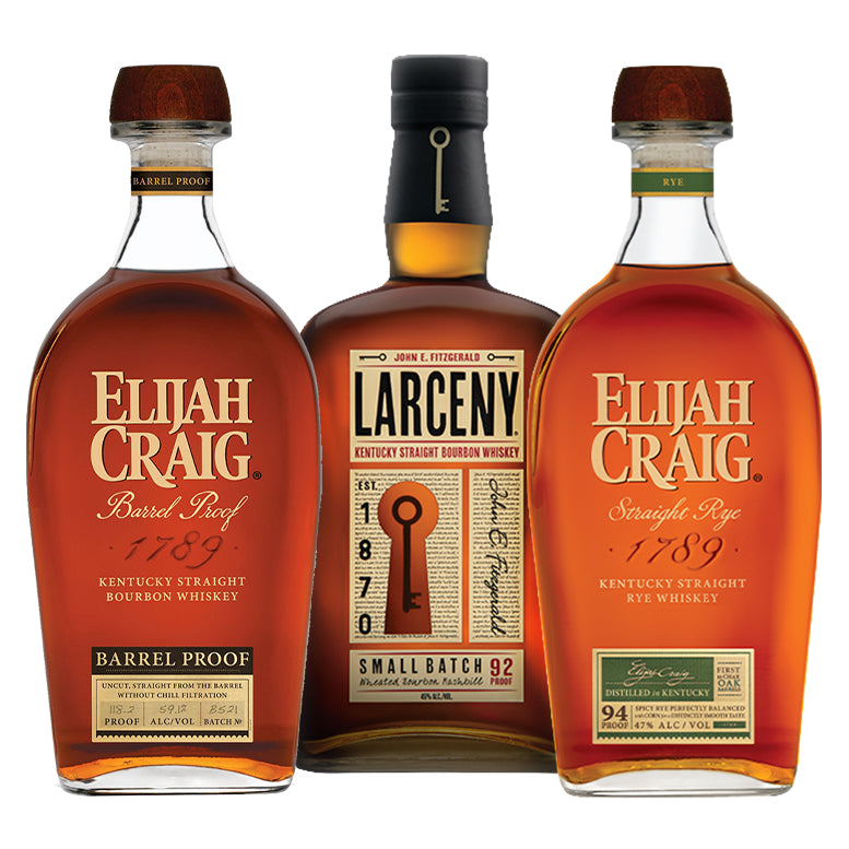 Elijah Craig Barrel Proof B521 + Larceny Small Batch + Elijah Craig Straight Rye