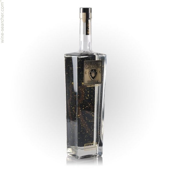 El Cartel 24K With Gold Flakes Silver Tequila 750ml