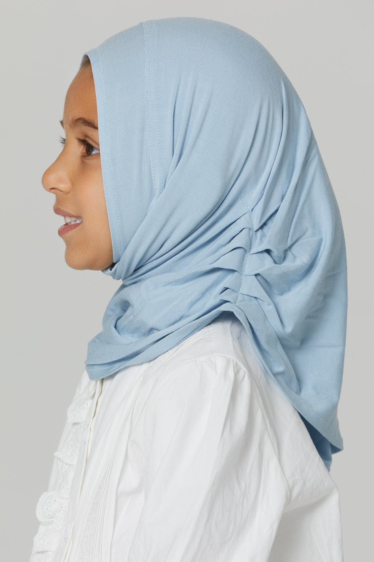 Petite Rhinestone Jersey Hijab - White – Zeena