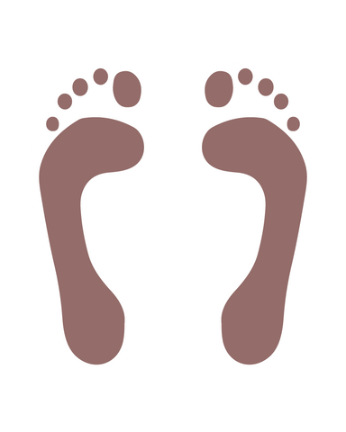 Fußabdruck ohne Fußfehlstellung 