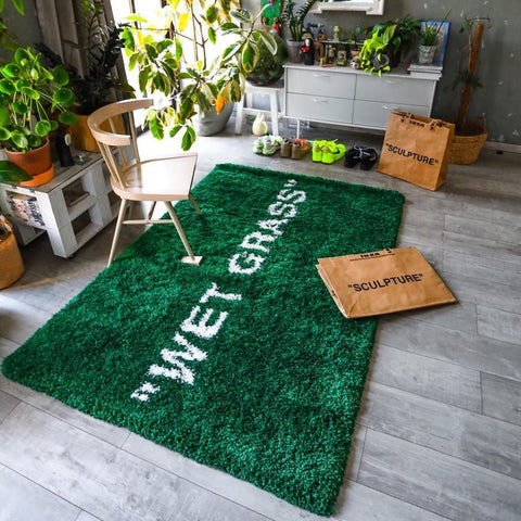 Buy WET GRASS Rug – TheHausHaus