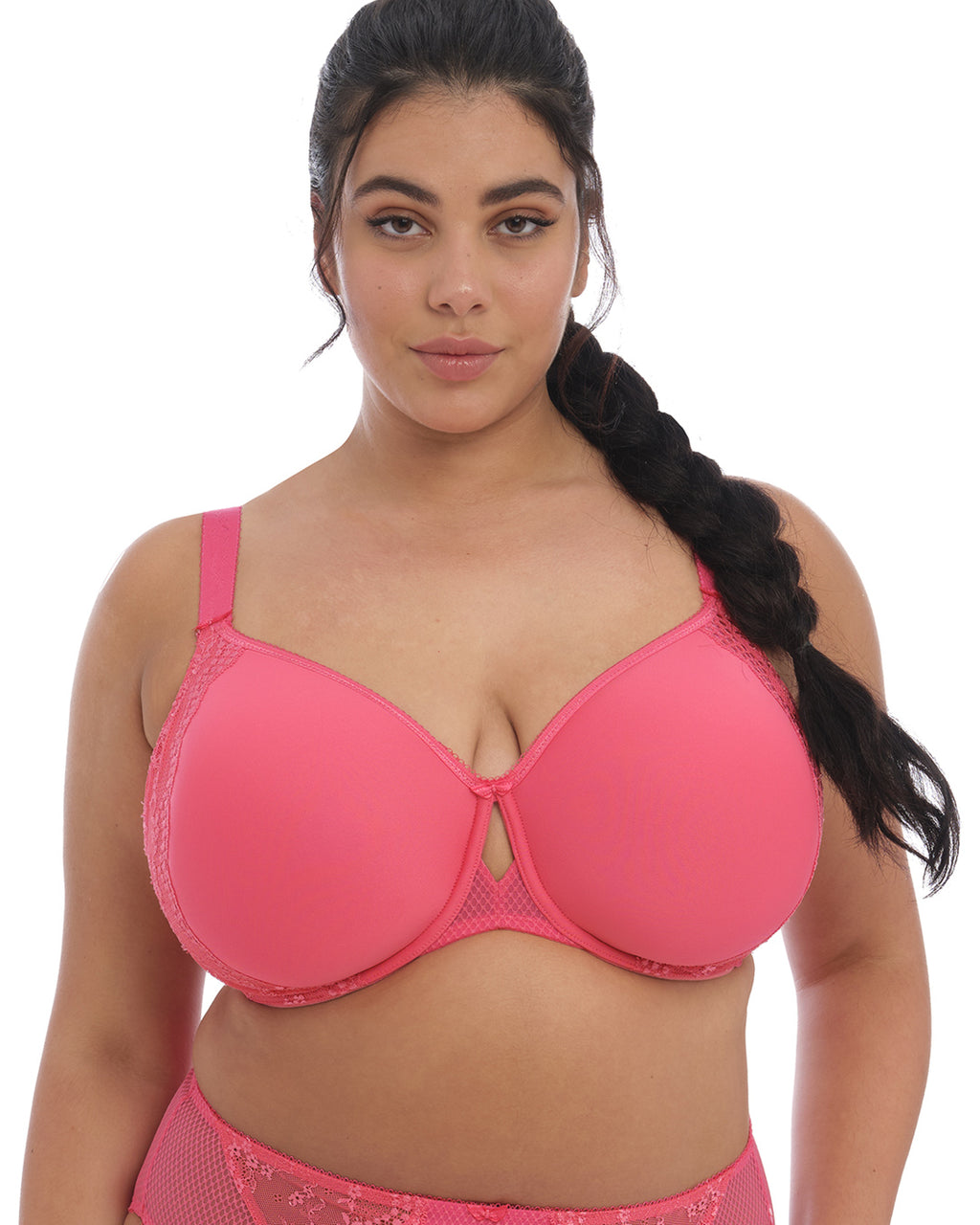 Elomi Charley Banded Plunge Underwire Bra (4380),42H,Pansy at