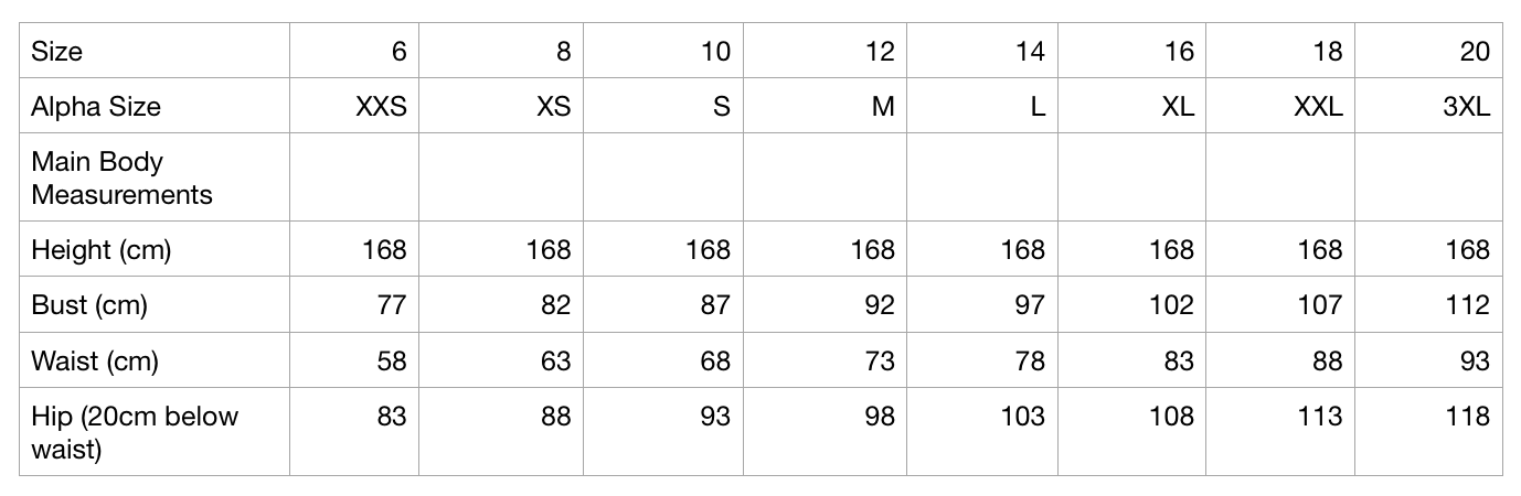 Jockey Mens Size Chart