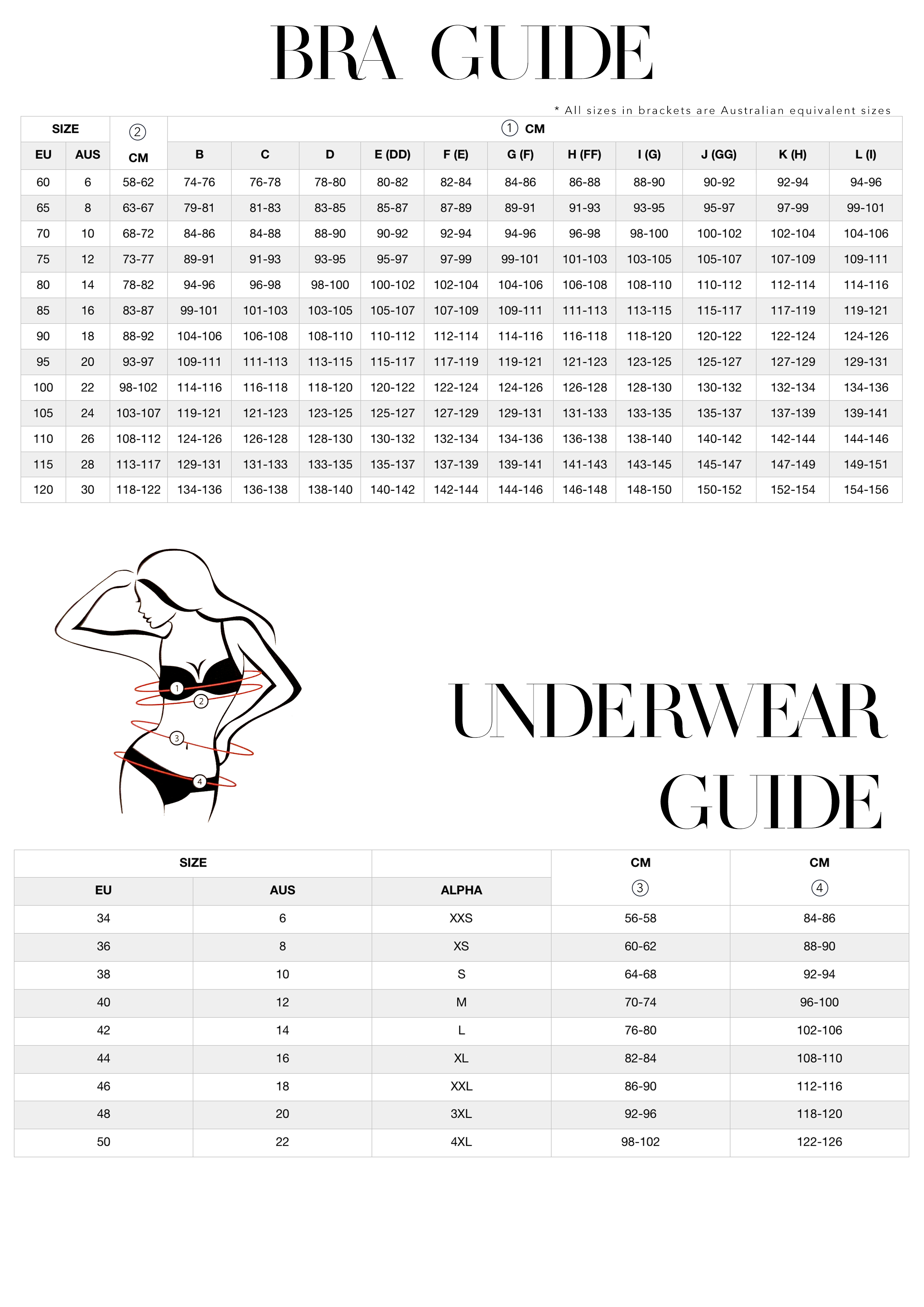 victoria secret hosiery sizing chart