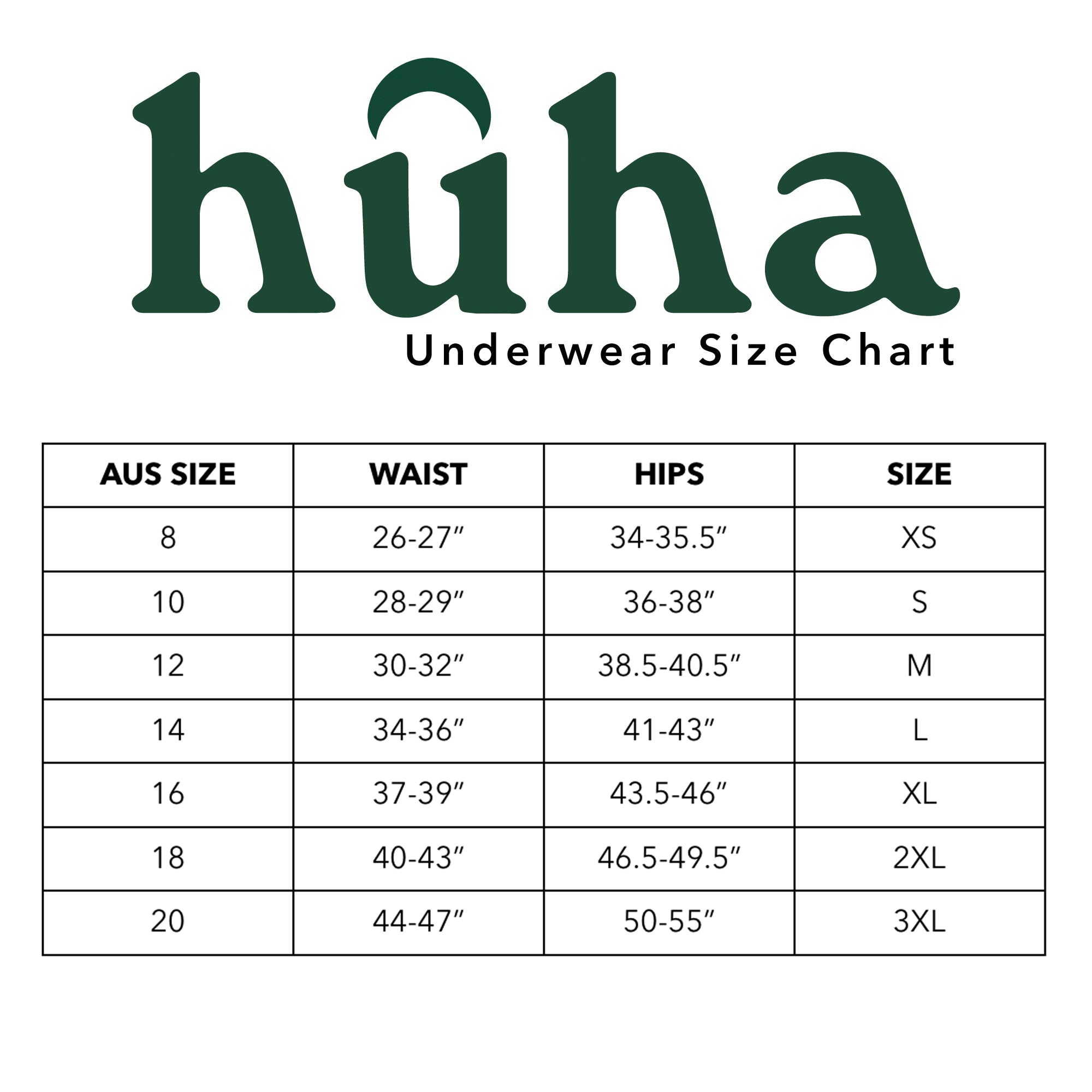 AMOENA SIZE CHART – Specialty Fittings Lingerie