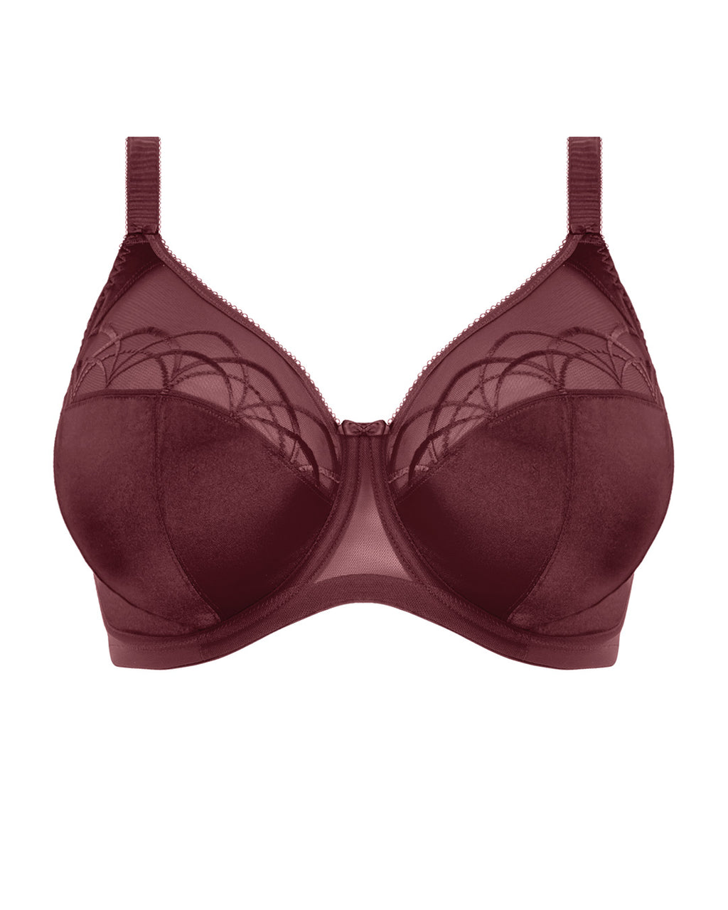 NWT Cato Bra Syrah 2 Bras Plus Size 42C Grey & Burgundy w/ Black