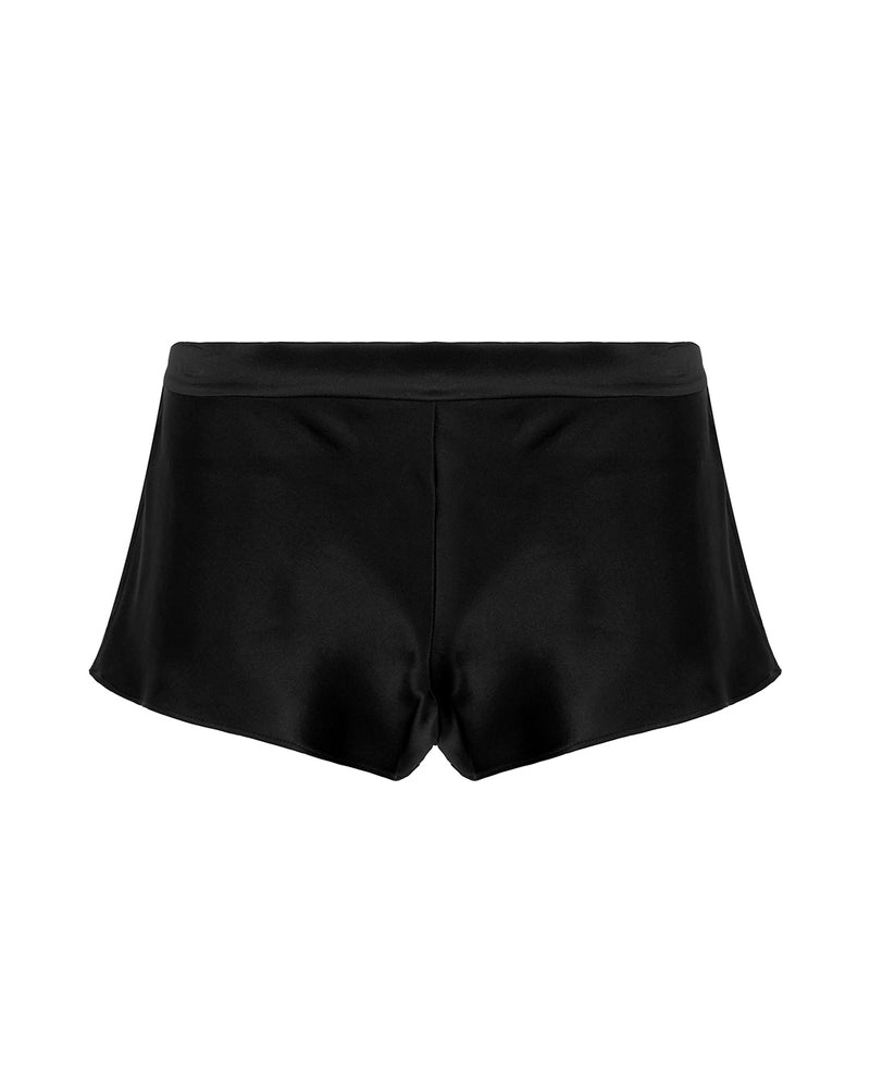 NATALIE BEGG PURE SILK BLACK FRENCH KNICKER | Specialty Fittings Lingerie