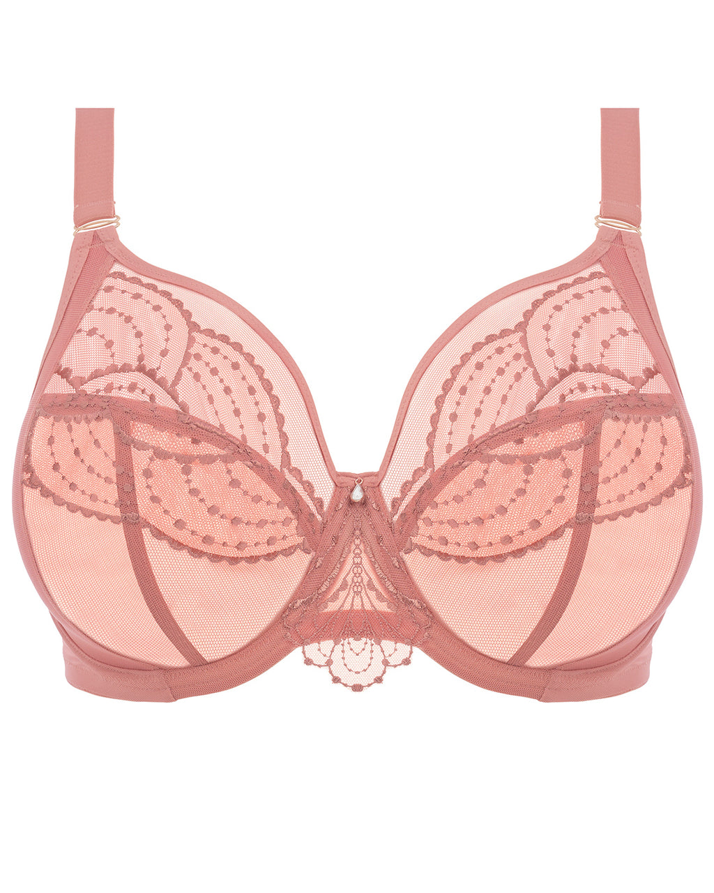 Free Spirited Plunge Bra (Coral Pink - Ivory White) – Qiwion