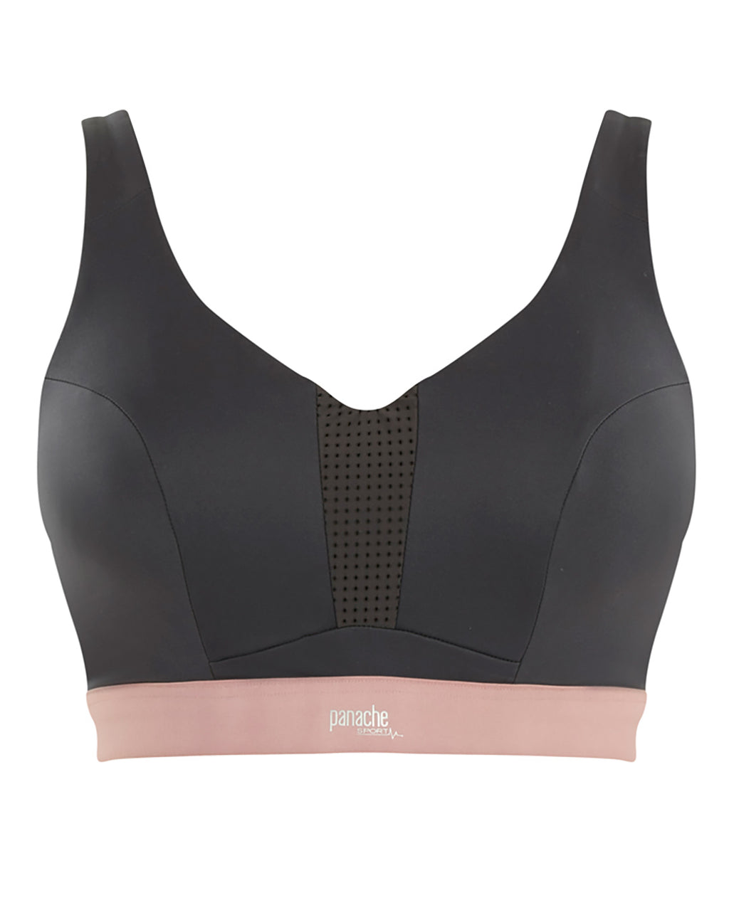 Panache Ultra Perform Non-padded Underwire Sports Bra (5022),28F,Charcoal