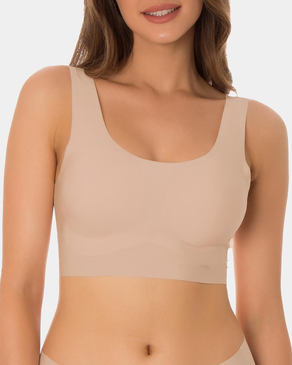 NEW Sloggi Zero Feel Bralette Size XS Nude Beige Ghana