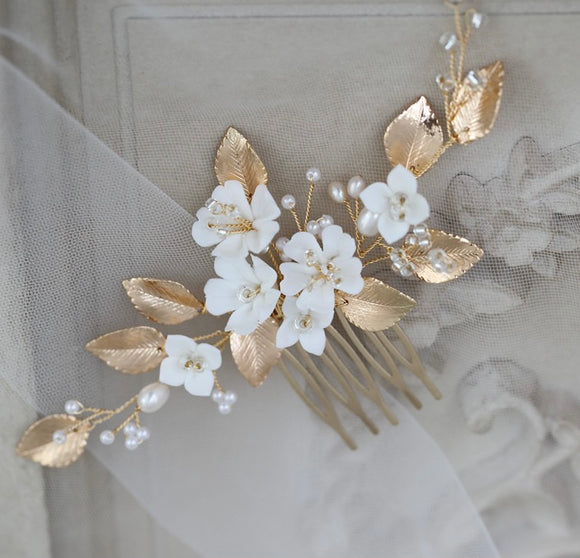 WHISPER | Blush bridal hair pins