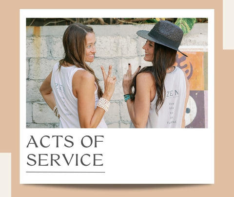 ZEN by Karen Moore Love Language_Acts of Service_Karen and Friend outside with their Live Life to the Fullest Tank Top