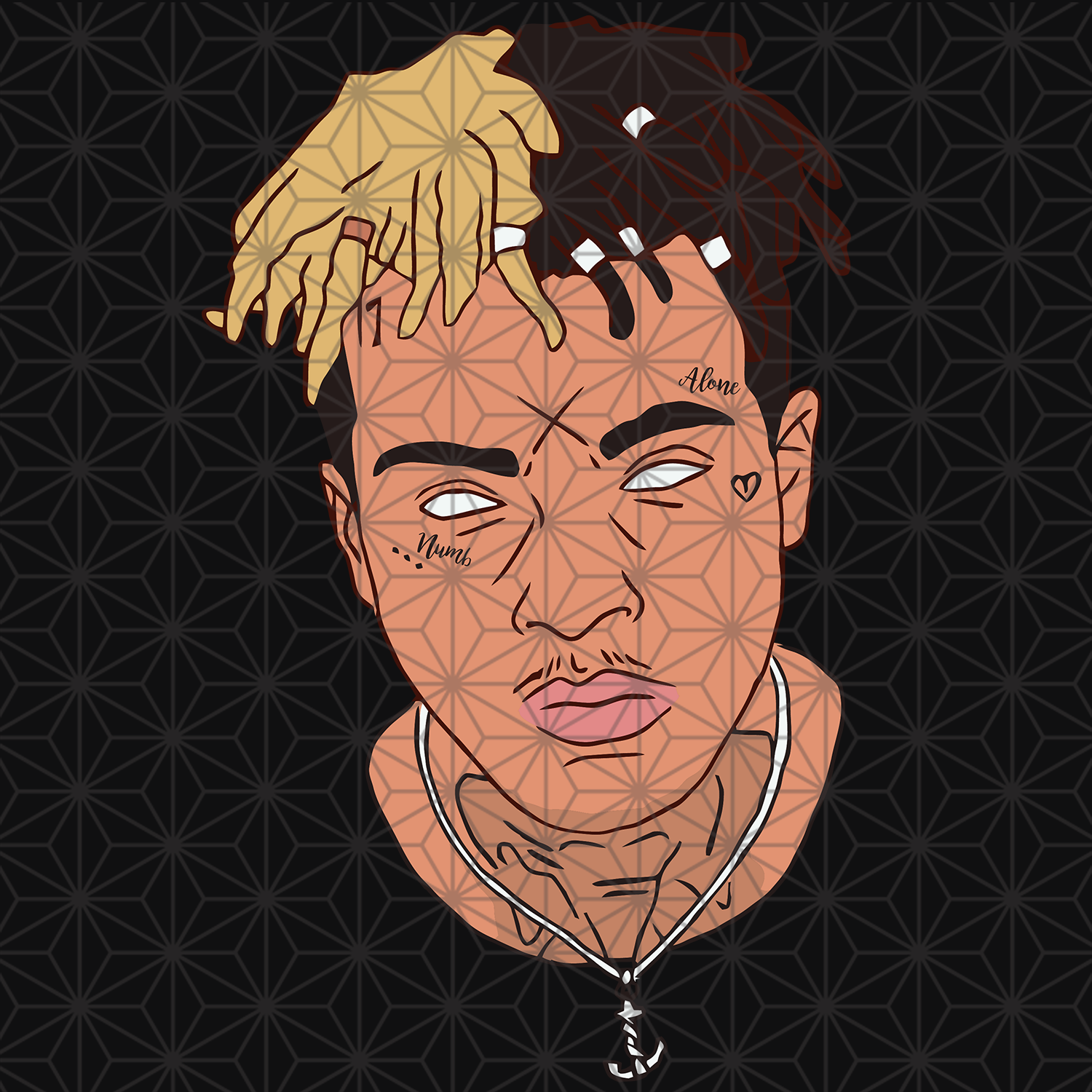 One Against All Svg Xxxtentacion Art Svg Print Xxxtentacion Art Xxx Best Digital Cut