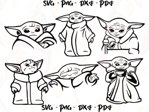 Free Free 277 Baby Yoda Svg Black And White SVG PNG EPS DXF File